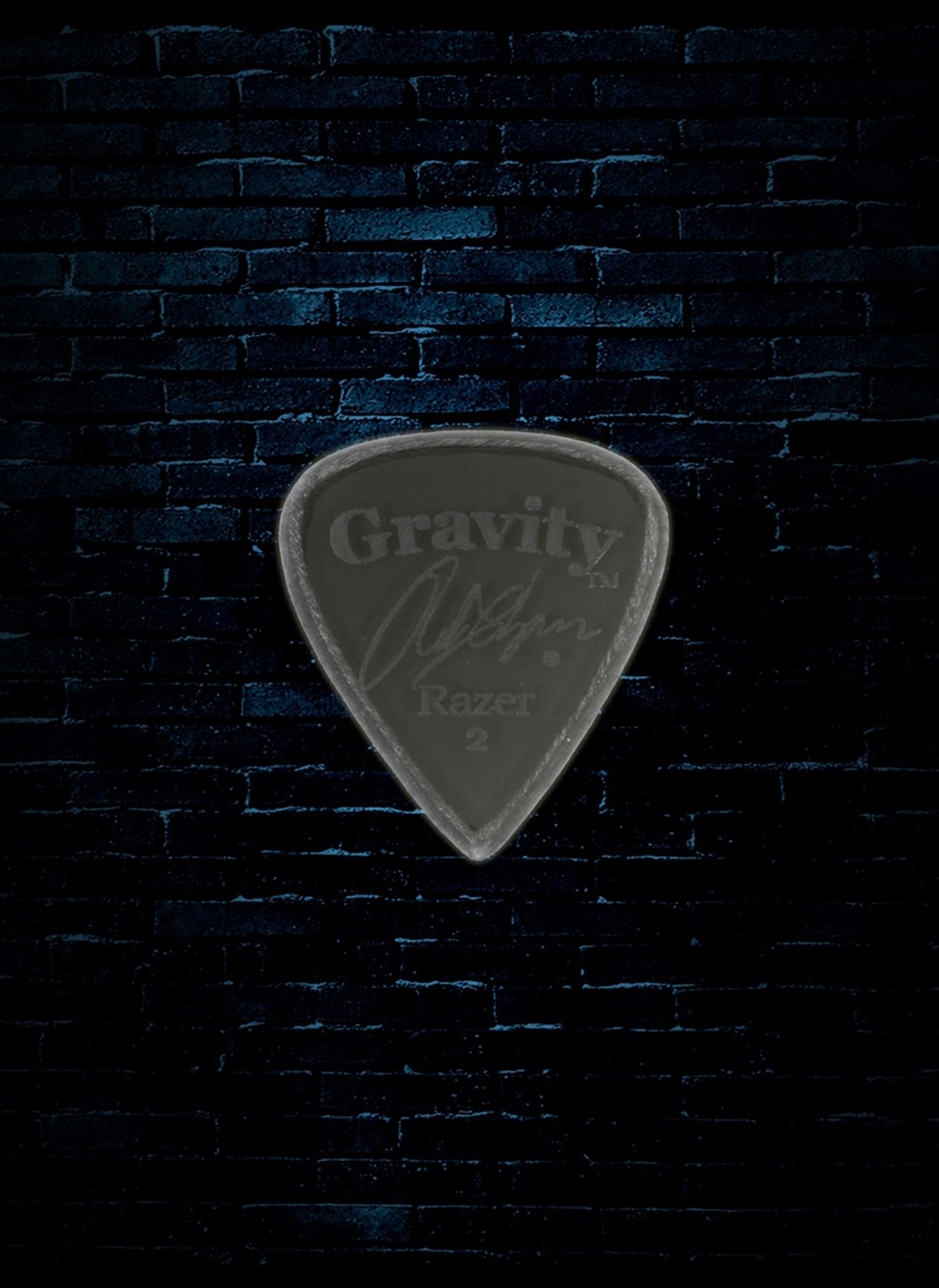 Gravity 2mm Razer Shape Standard Chapman Grip Guitar Pick Smoke