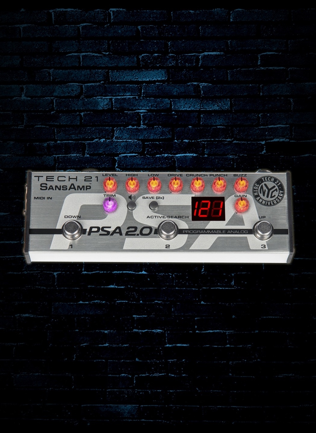 Tech 21 SansAmp PSA 2.0 Programmable Instrument Preamp Pedal | Sweetwater