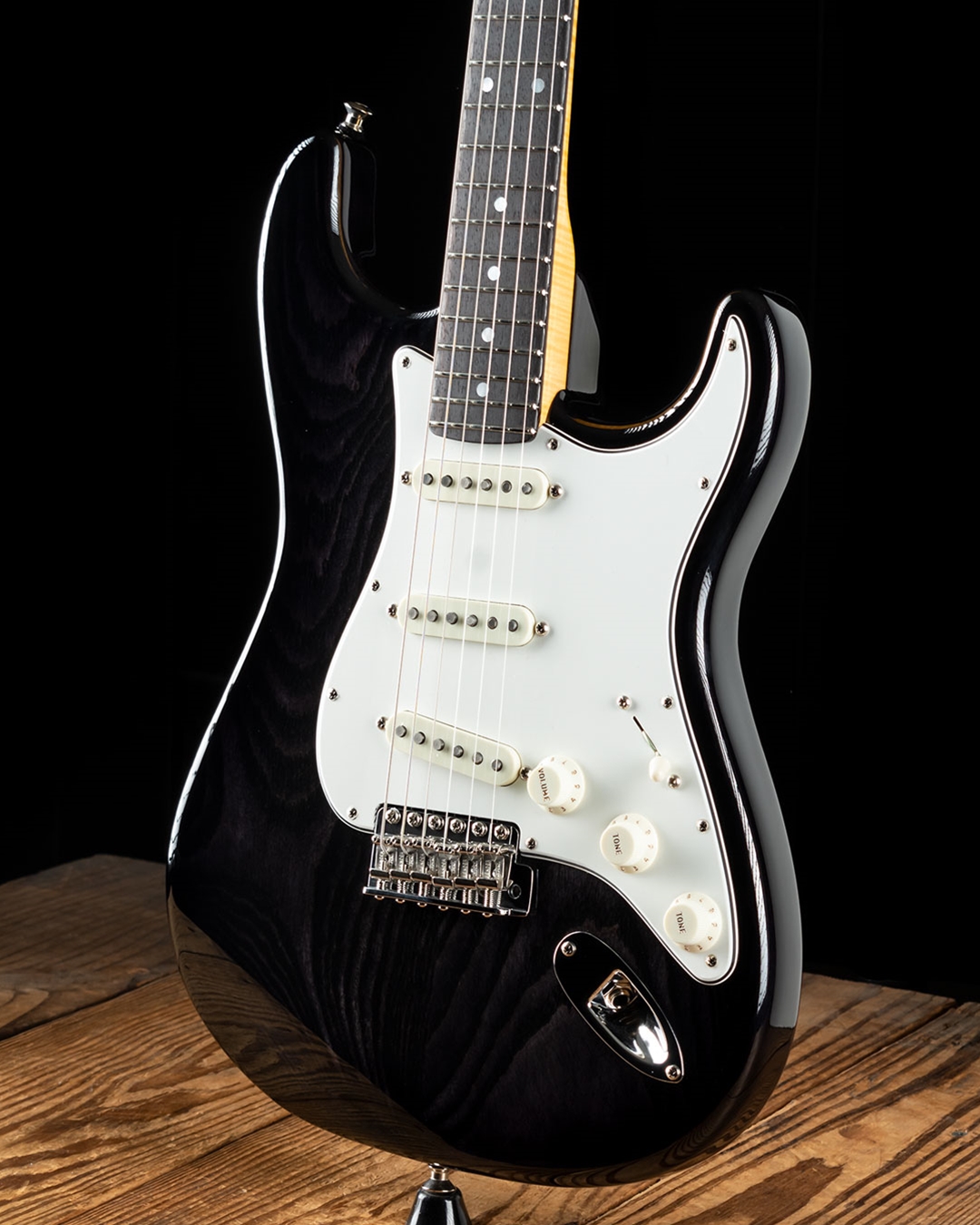 欲しいの Stratocaster American Shop Custom Fender - Transparent Ebony ギター