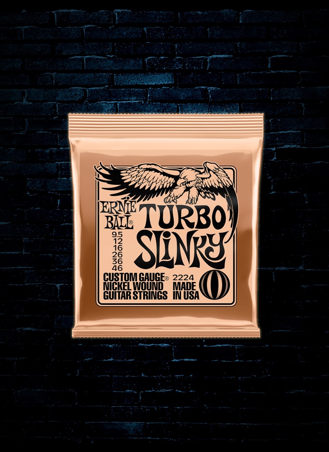 Ernie Ball 2224 Nickelwound Electric Strings Turbo Slinky 9.5 46