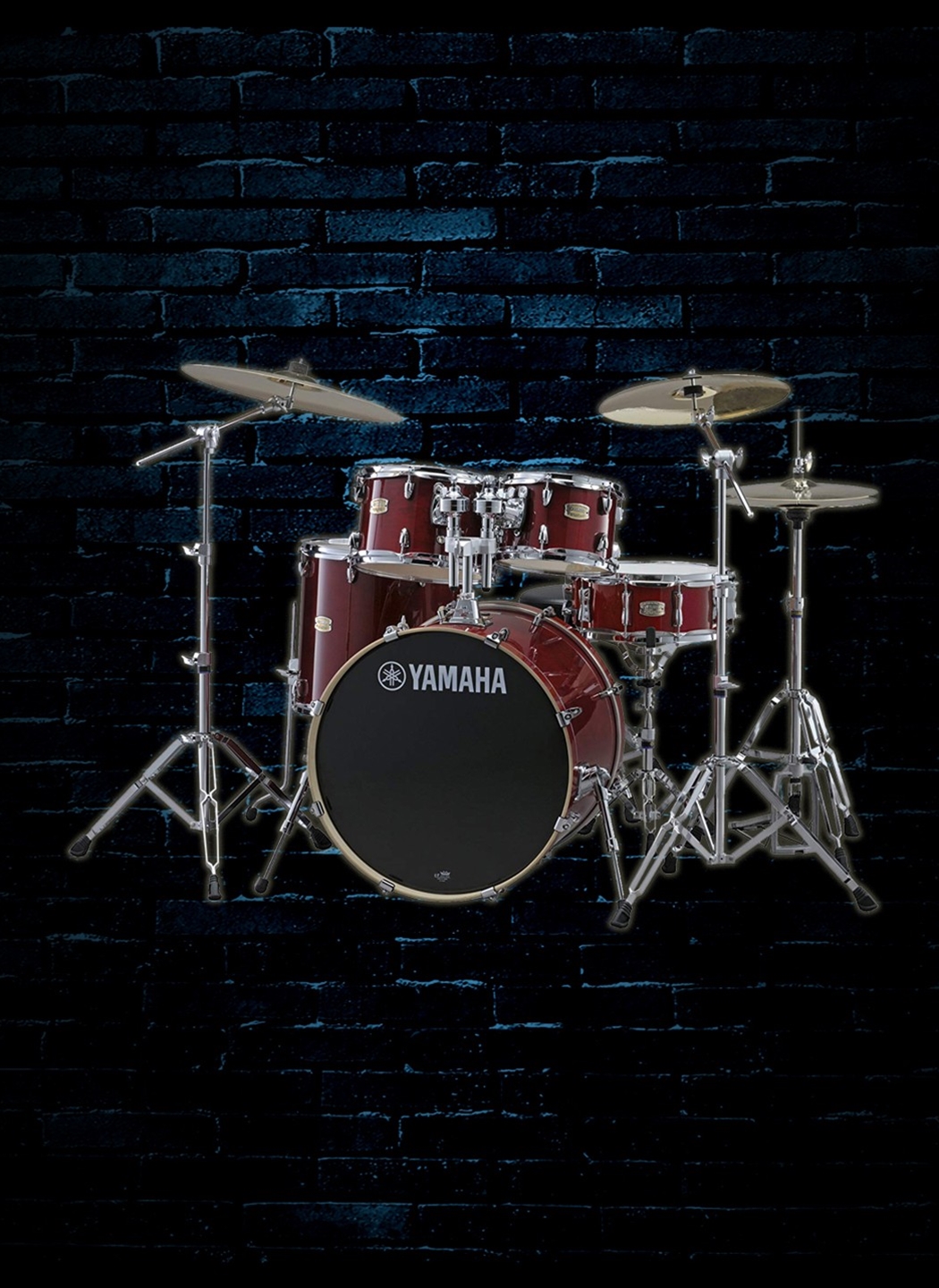 Yamaha Stage Custom Birch 5-Piece Drum Set - Cranberry Red