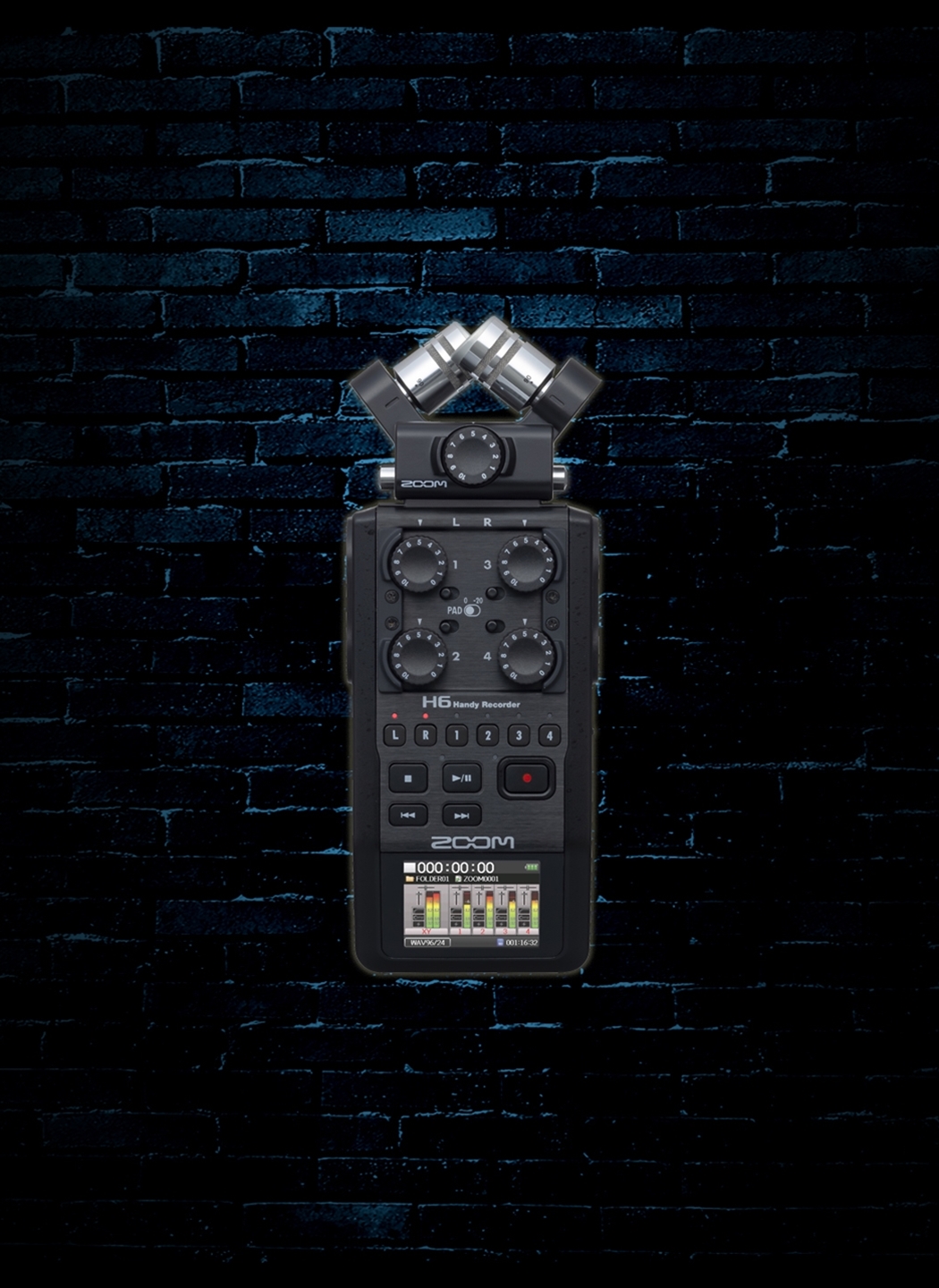 Zoom H6 Six-Track Portable Recorder with Interchangeable