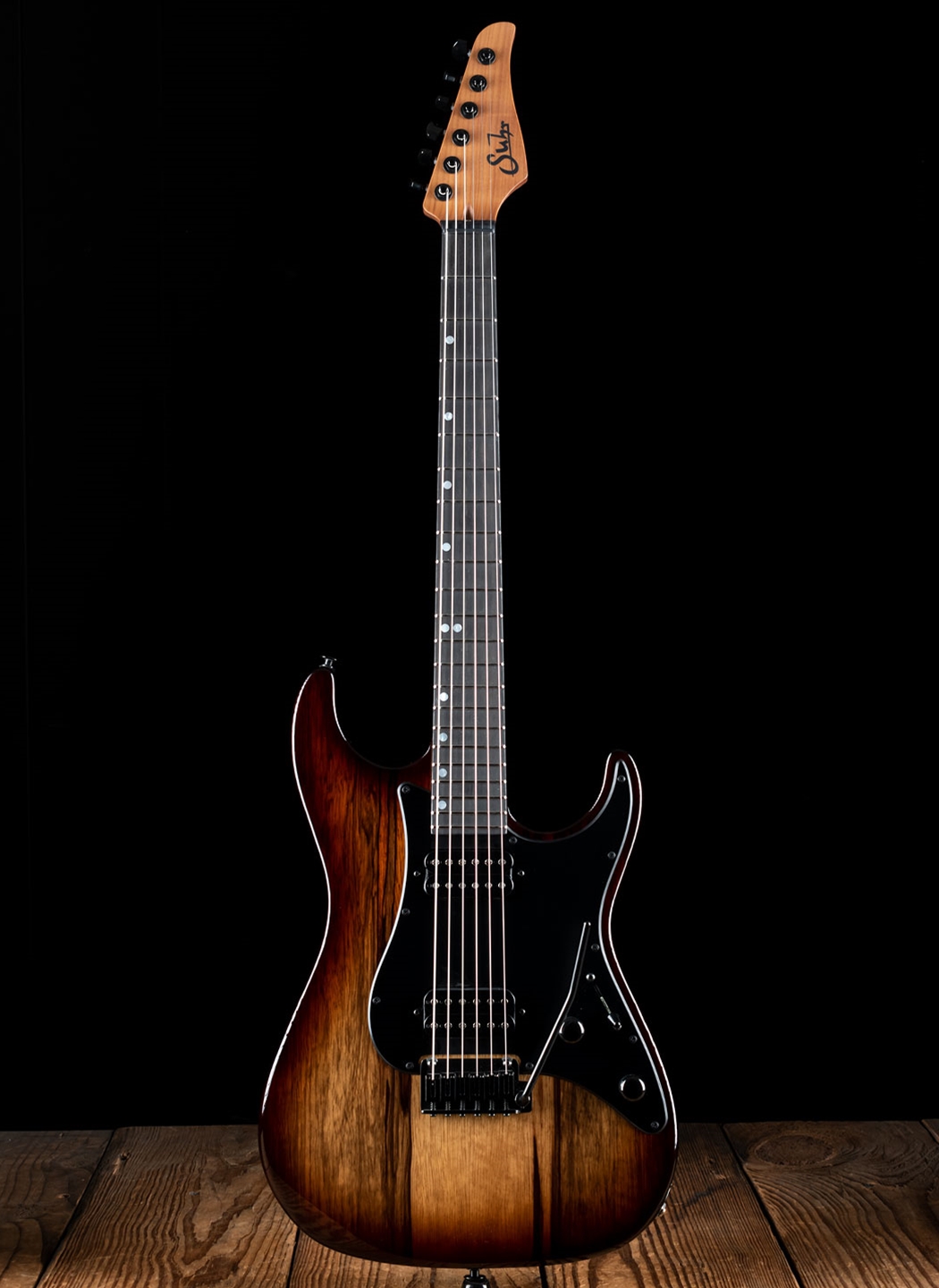 贅沢 Limba/Roasted Black Custom Standard Suhr Swamp Burst Brown - Ash ギター