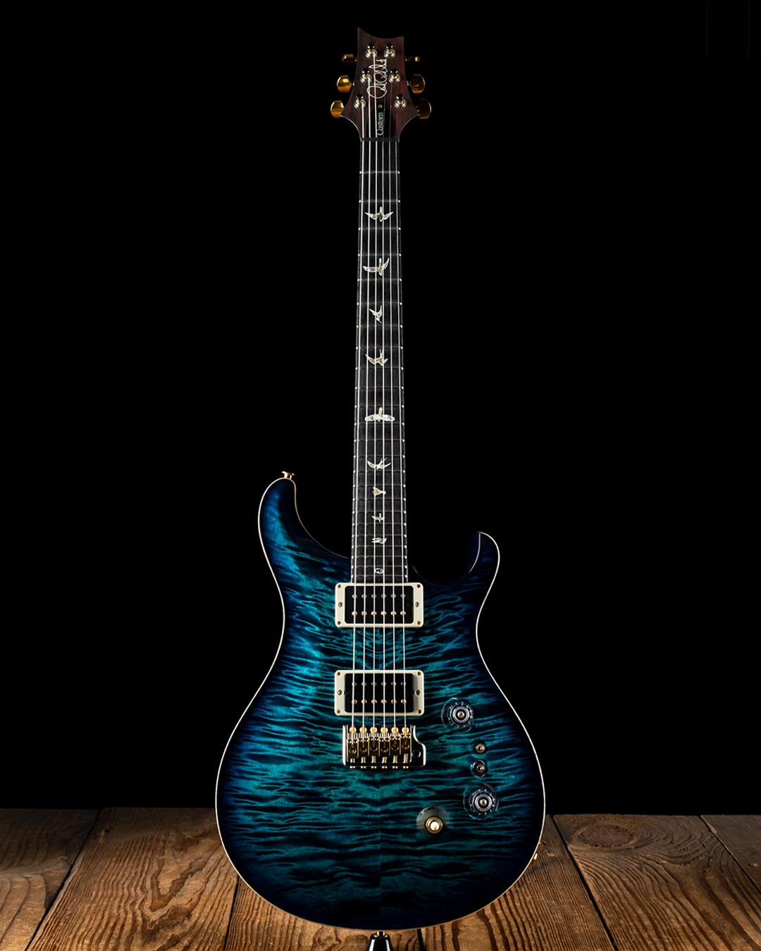 【保障できる】 24-08 Custom PRS (10 Blue Cobalt - Top) ギター