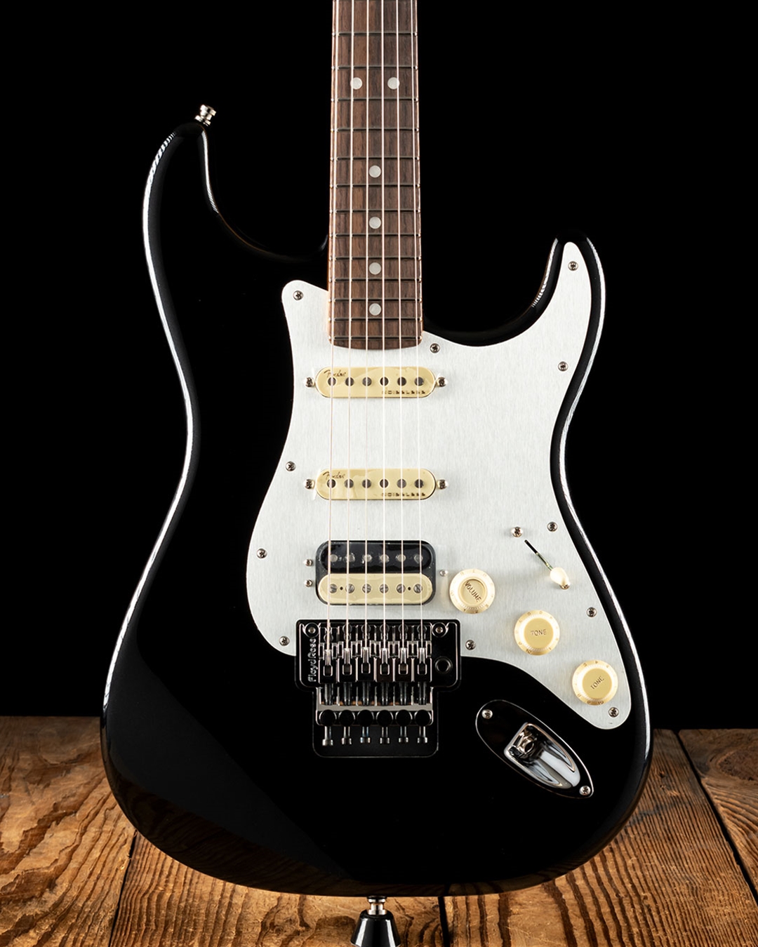Fender American Ultra Luxe Stratocaster Floyd Rose HSS - Mystic Black