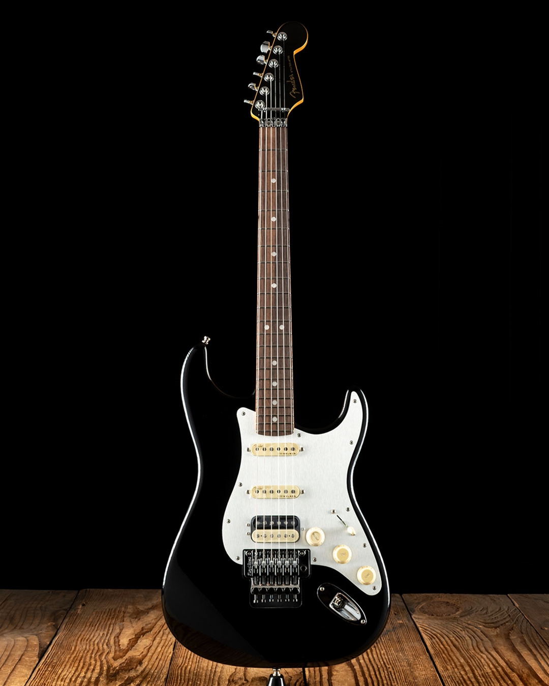 Fender American Ultra Luxe Stratocaster Floyd Rose HSS - Mystic Black