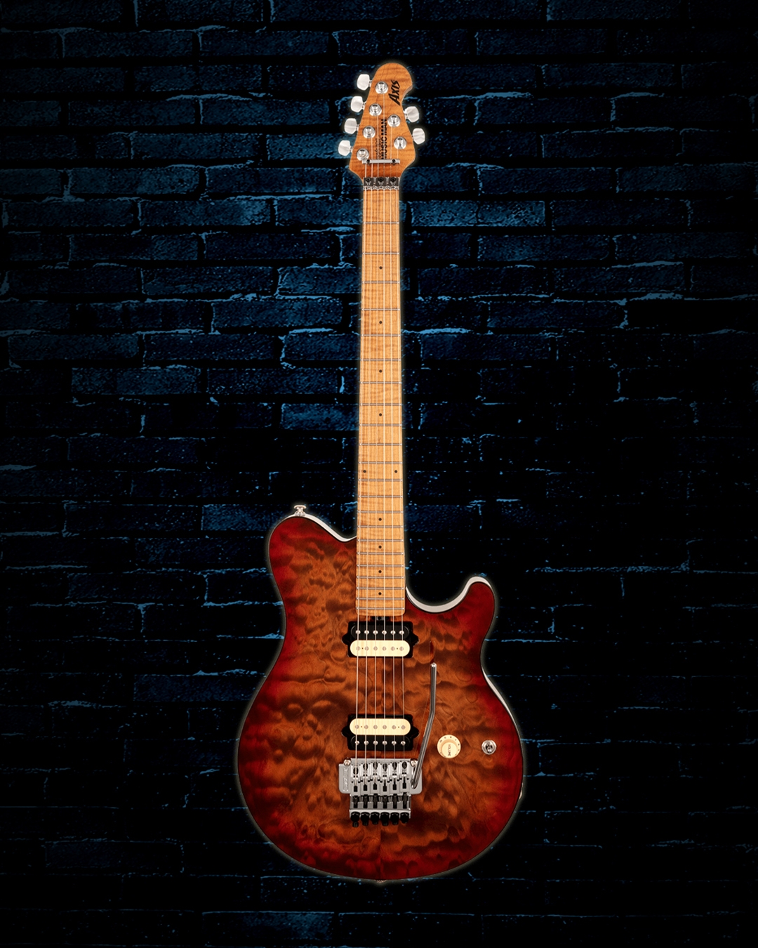 Ernie Ball Music Man Axis - Roasted Amber Quilt - Roasted