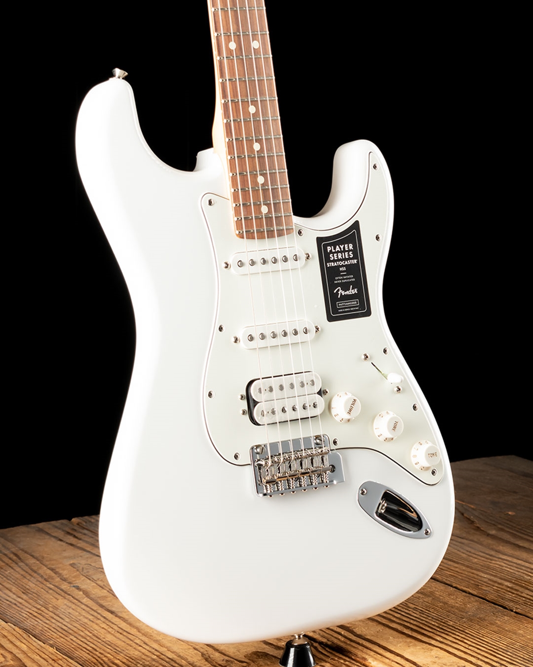 Player Stratocaster HSS (MEX, PF) - polar white Guitare électrique forme  str Fender