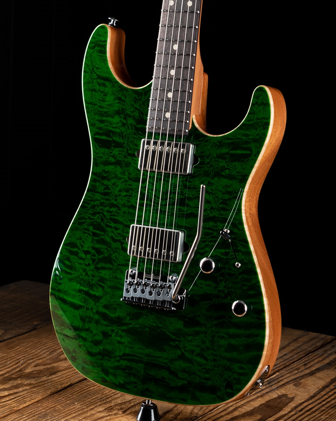 Suhr Standard Custom Quilt Maple/Genuine Mahogany - Trans Green