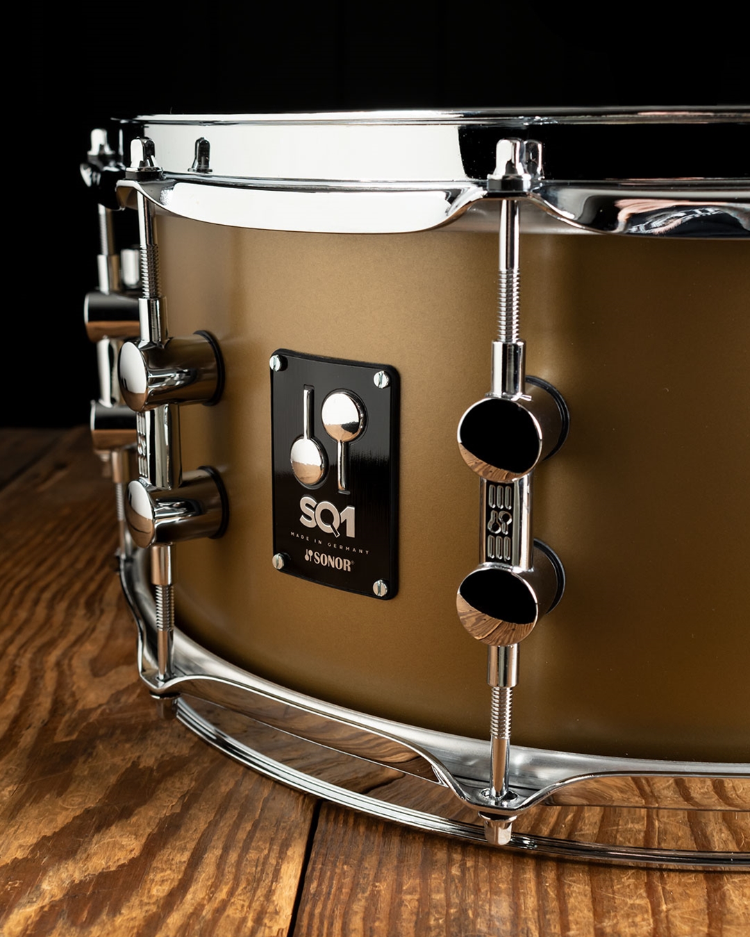 Sonor 6.5 x14 SQ1 Snare Drum Satin Gold Mist