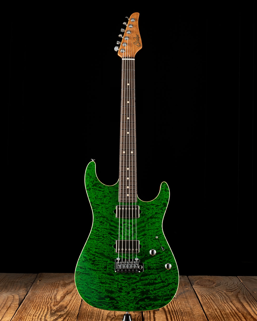 Suhr Standard Custom Quilt Maple/Genuine Mahogany - Trans Green