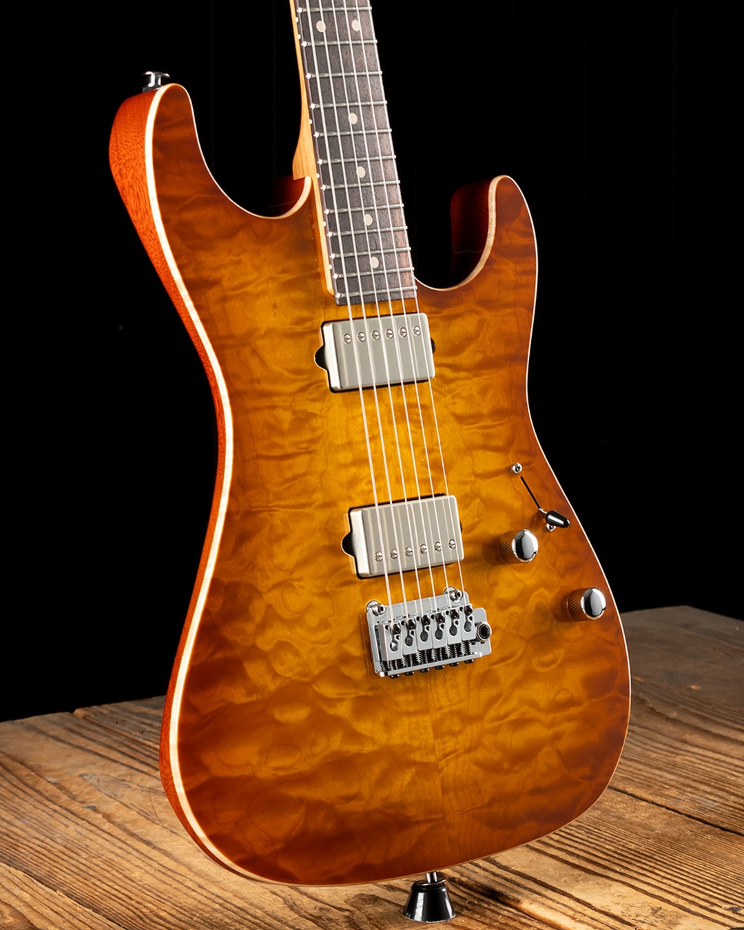 Suhr Standard Custom Quilt Maple/Genuine Mahogany - Tea Burst