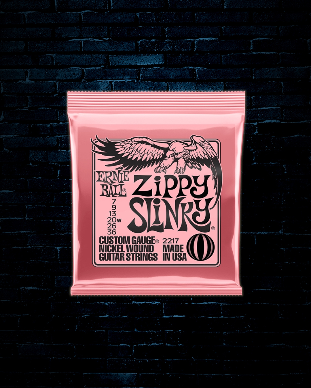Corde Per Chitarra Elettrica Ernie Ball Zippy Slinky 2217 – Nickel Wound Calibro 7-36 (Set 6 Corde)