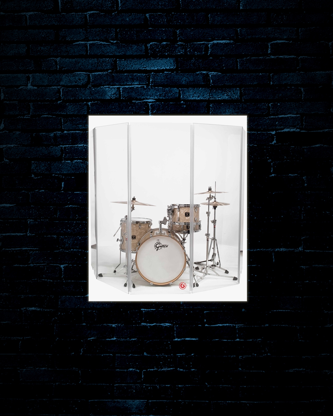 Acoustic drum shield clearance