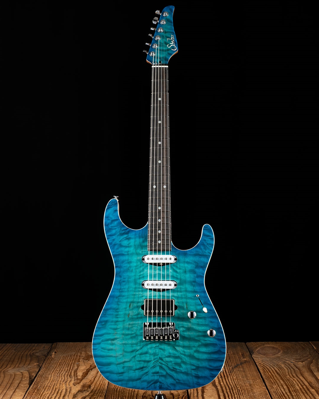 Suhr Standard Custom Quilt Maple/Swamp Ash - Bahama Blue Burst