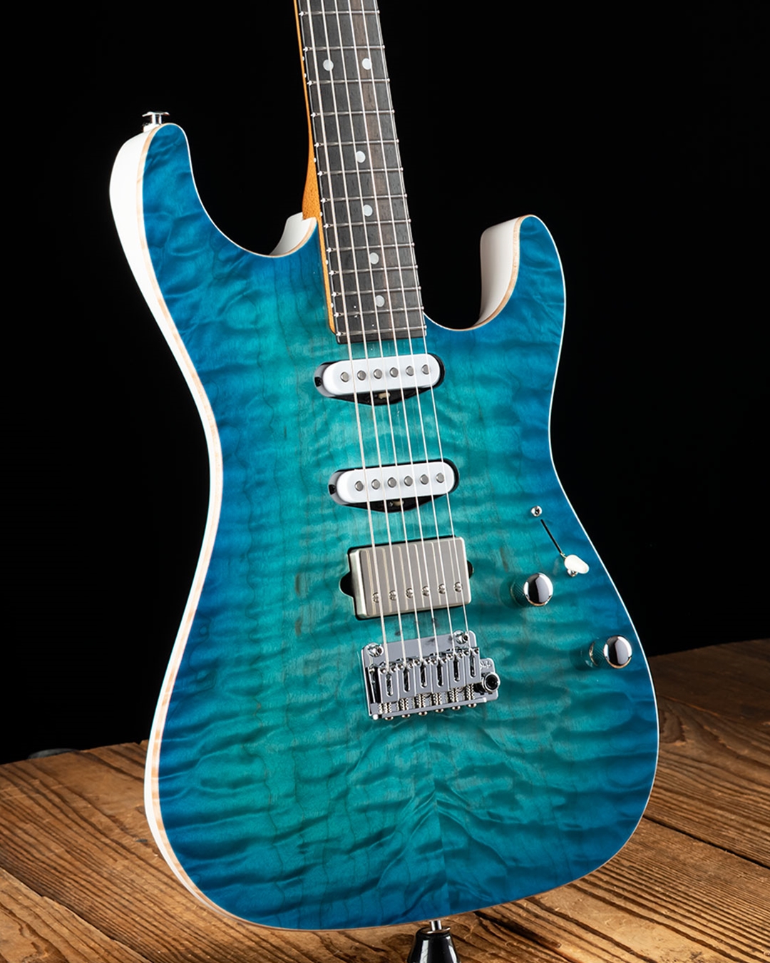 ギター Suhr Standard-Chambered Bengal Quilt Suhr Modern Custom Quilt Maple - Bengal