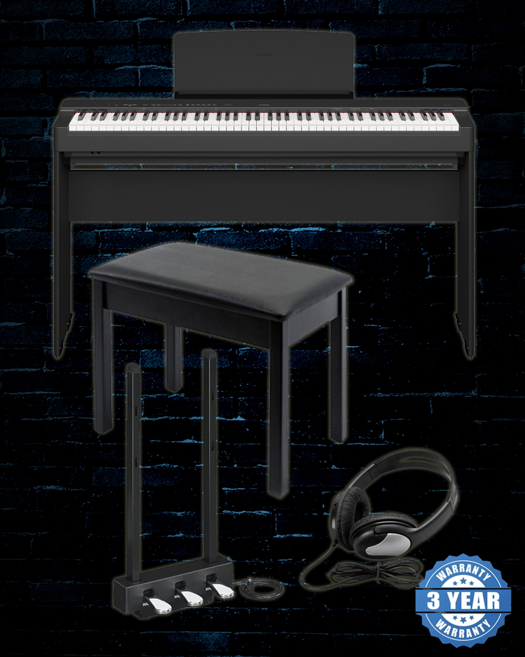 Yamaha P-225 88-Key Digital Piano Package Deal B