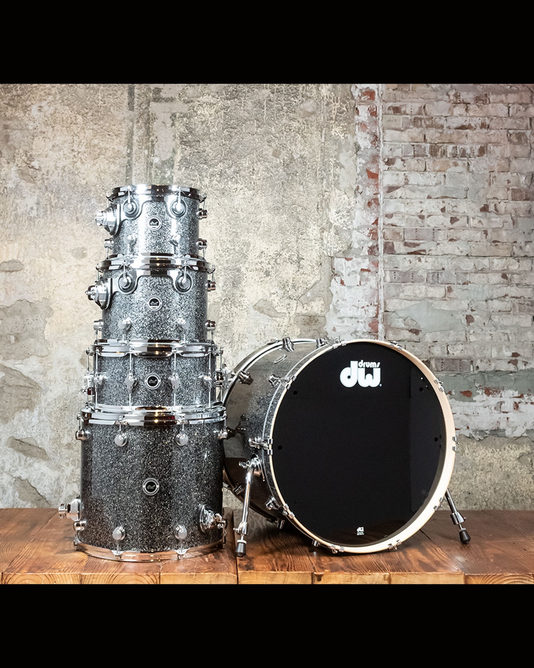 Drum Workshop DWe 5 Piece Shell Pack Black Galaxy