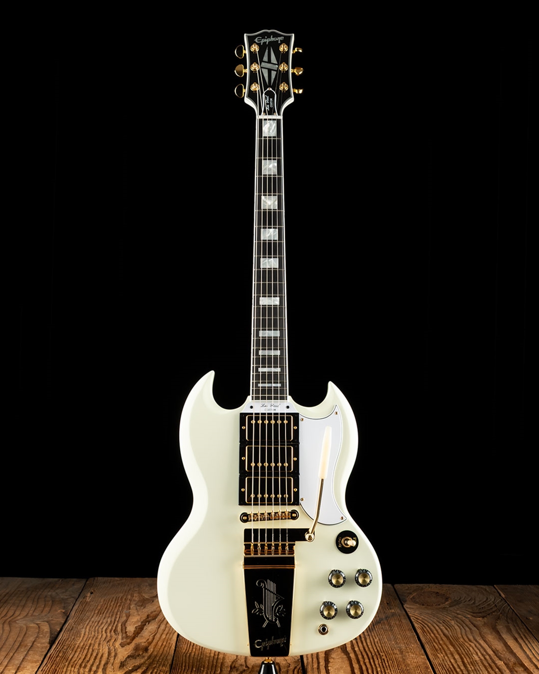 Epiphone 1963 SG Custom With Maestro - Classic White