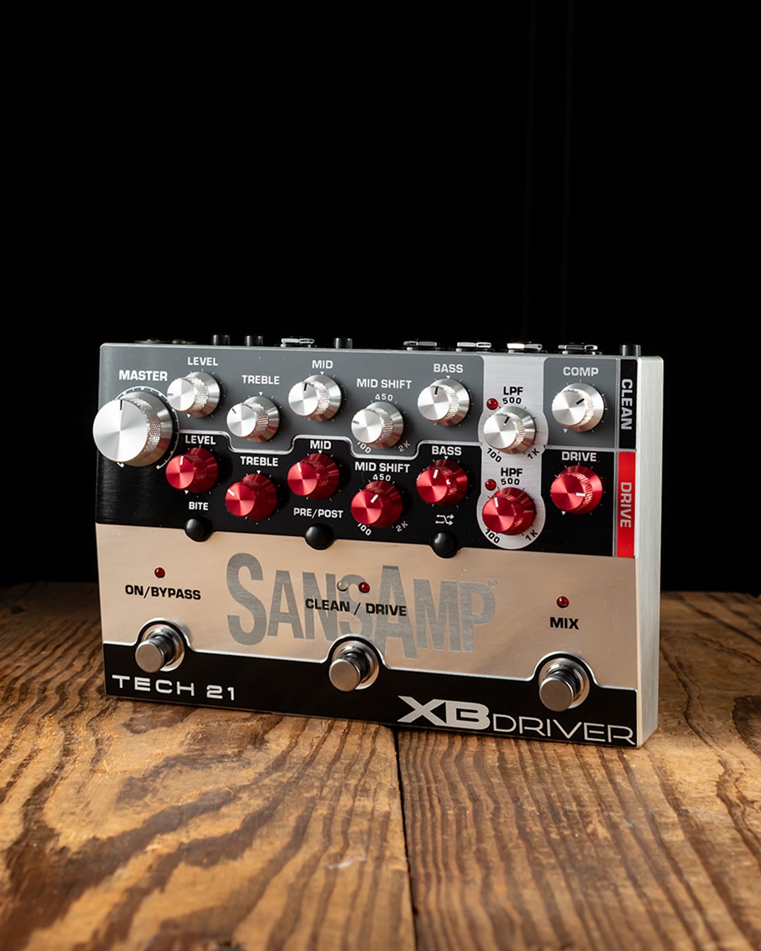 Tech 21 SansAmp XB Driver Dual-Amp/Bi-Amp Bass Preamp Pedal