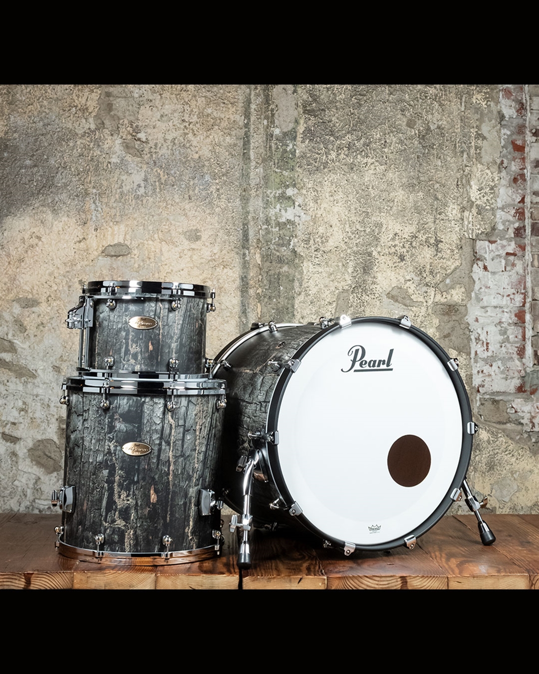 Pearl RF1923XSPL C Reference One 3 Piece Drum Set Satin Charred Oak