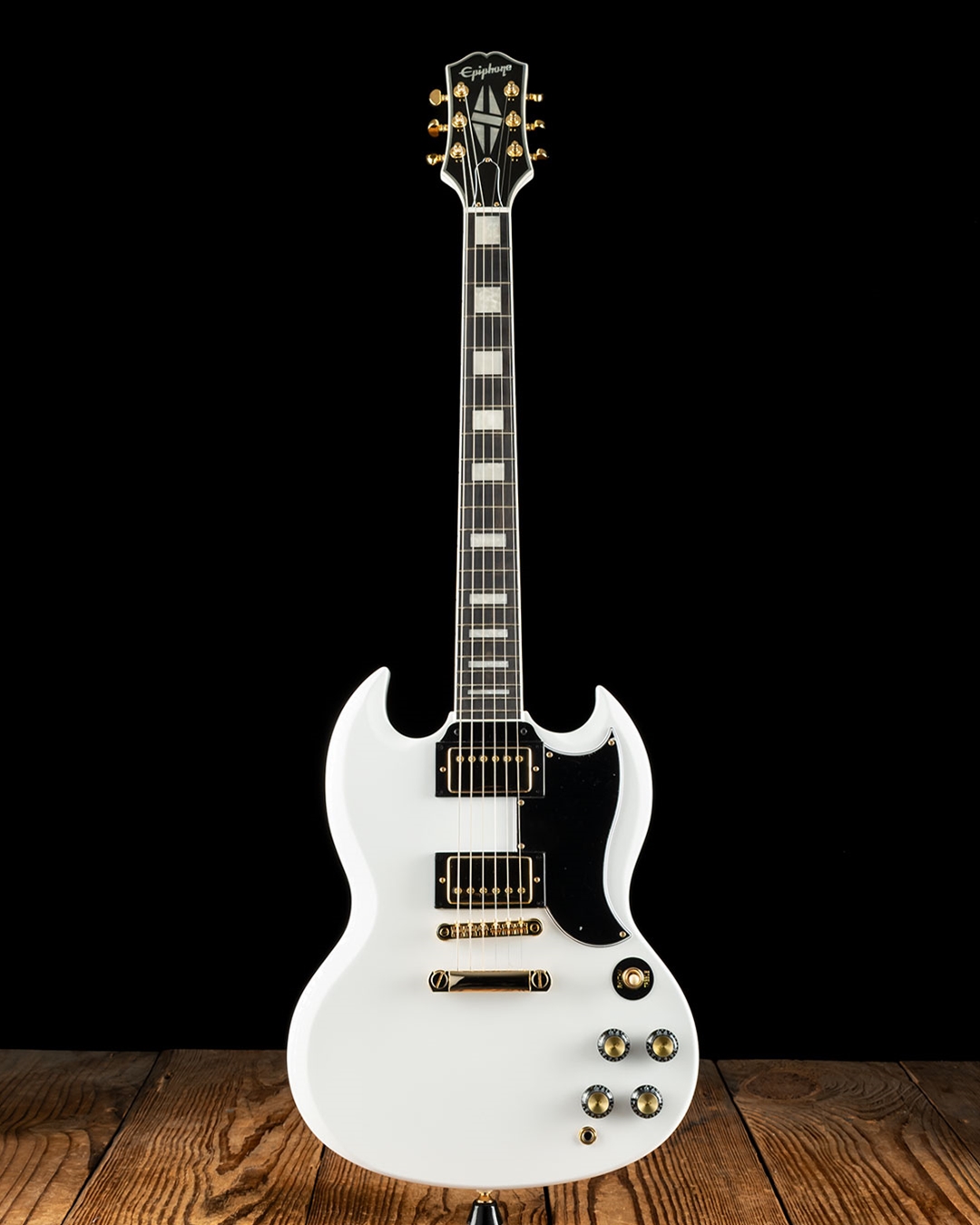 Epiphone SG ホワイト Amazon.com: Epiphone Inspired by Gibson SG Custom, Alpine