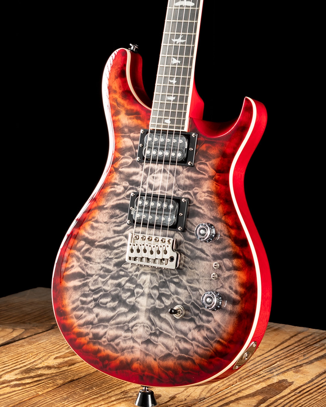 美品 PRS SE Custom24 PRS SE Custom 24-08 Quilt - Charcoal Cherry Burst
