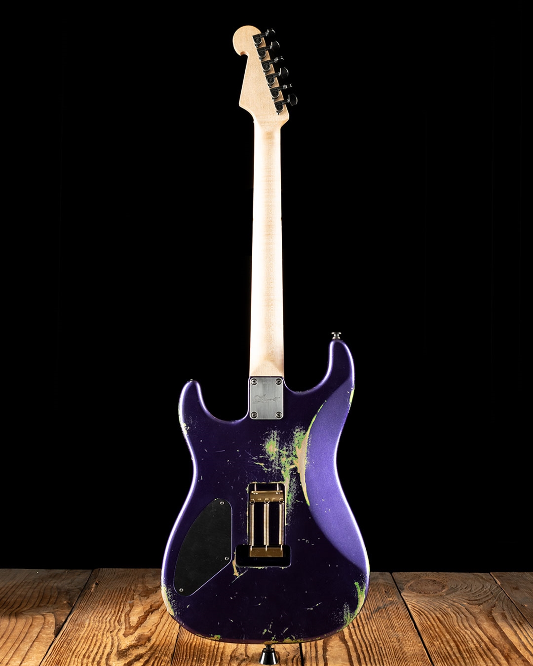 Luxxtone El Machete HH - Firemist Purple Over Lime Green Metallic