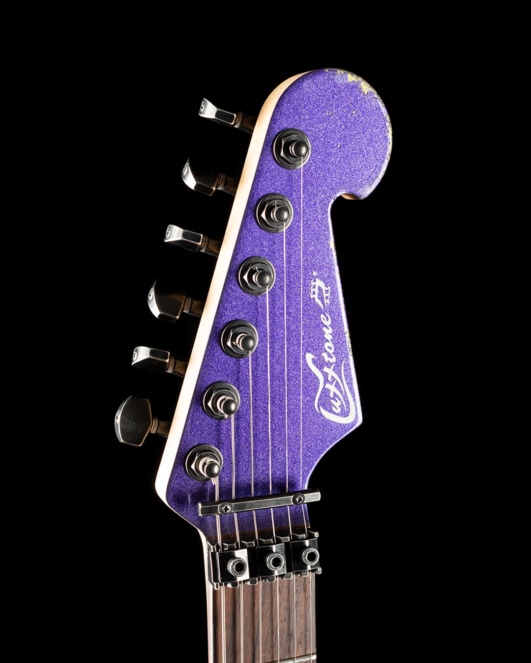 Luxxtone El Machete HH - Firemist Purple Over Lime Green Metallic