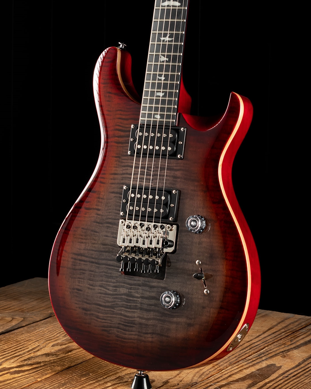 PRS SE Custom 24 Floyd - Charcoal Cherry Burst