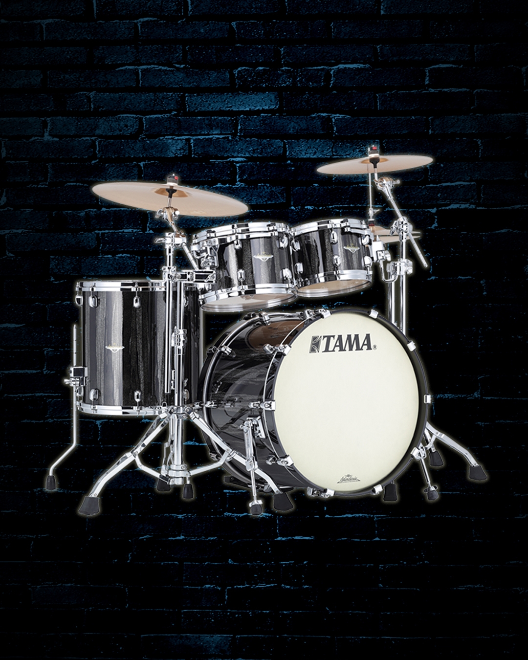 tama Tama Starclassic Maple 6.5x14 Snare - Black Clouds & Silver