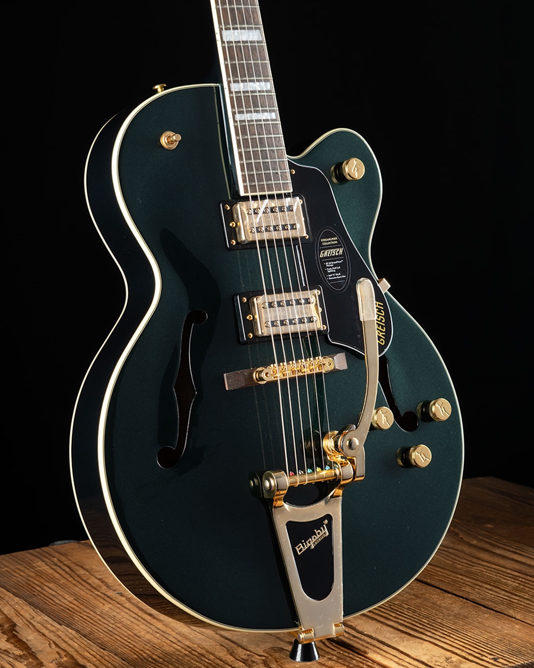 送料無料 GRETCH Electromatic ゴールド&グリーン H/C付 送料無料 GRETCH Electromatic ゴールド&グリーン H/C付 送料無料