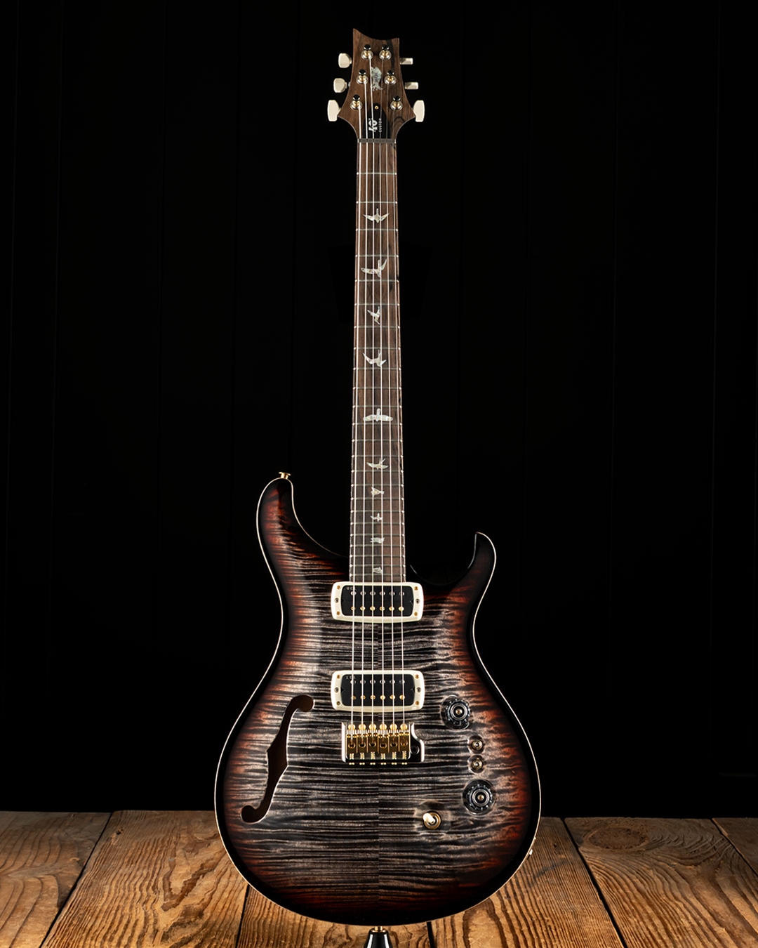 【美品】PRS CUSTOM SE24 PRS 40th Ann Custom 24-08 Semi-Hollow - Charcoal Tri-Color Burst