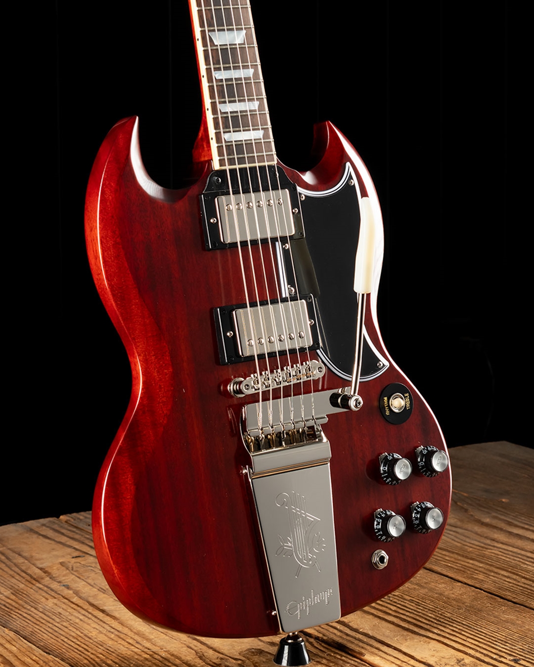 【要調整】Epiphone SG Maestro Epiphone SG Custom - 3 Pickup with Maestro in Classic White
