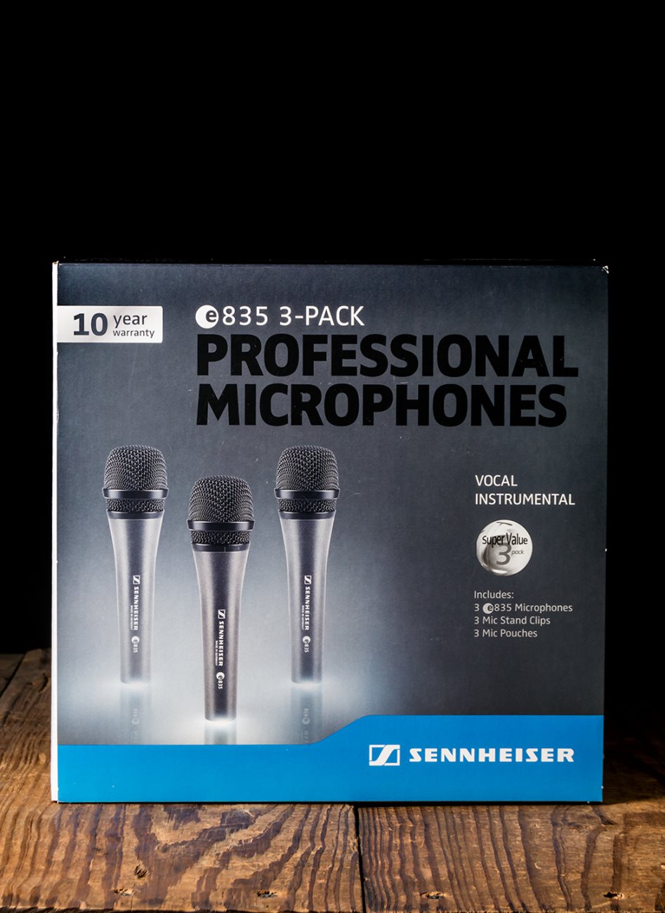 Pack De 3 Microphones Sennheiser E835 - Solides, Anti-Larsen, Idéal Scène Et Studio