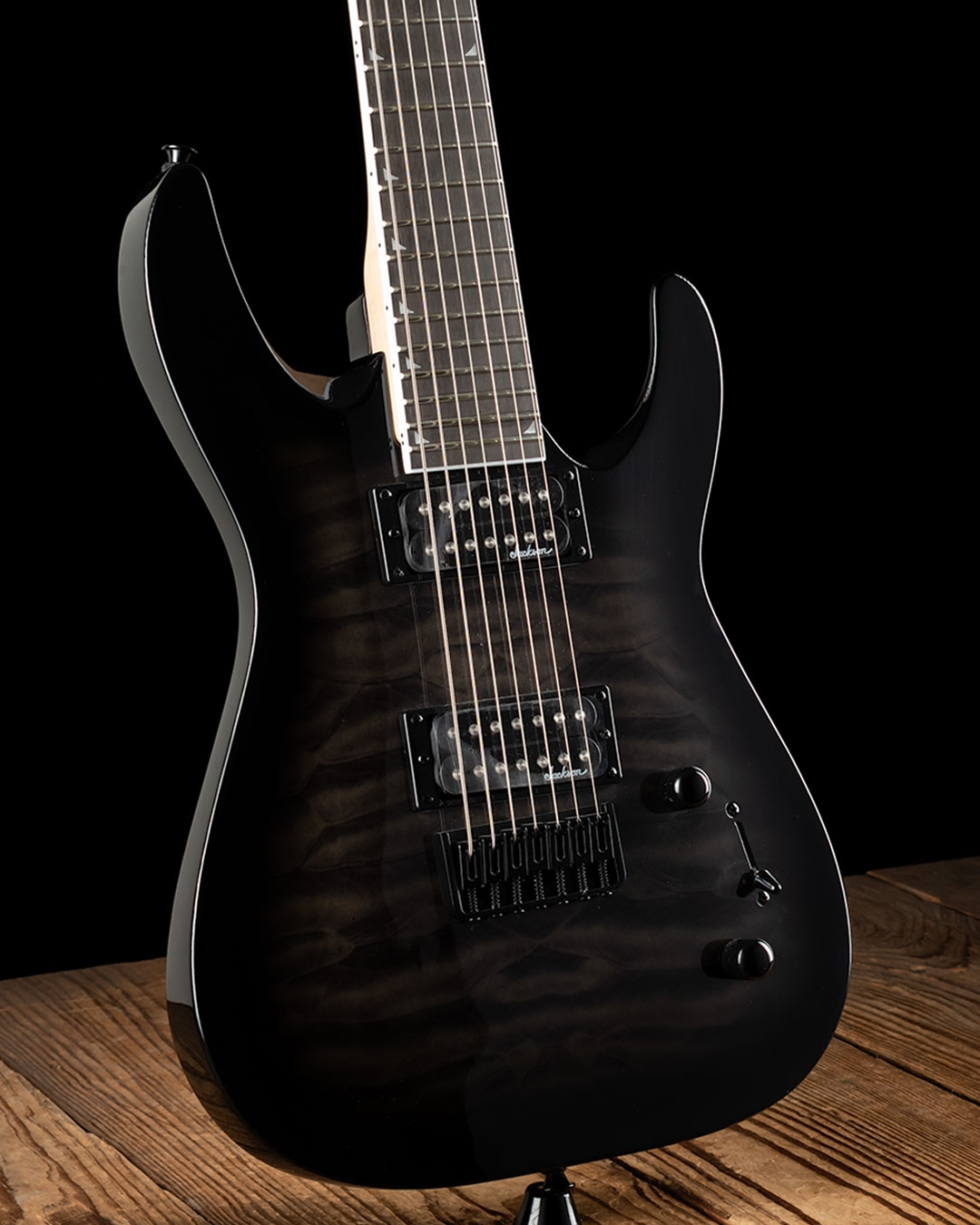 Jackson JS Series Dinky Arch Top JS22Q-7 DKA HT - Trans Black Burst