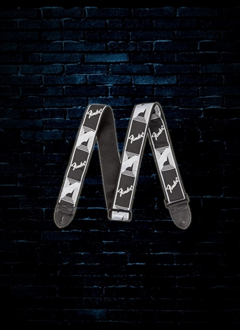 Fender 2" Monogrammed Strap Black/Light Grey/Dark Grey