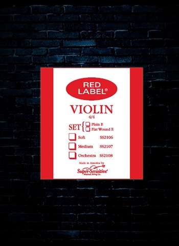 Red Label SS2107 - 4/4 Violin Strings - Medium | NStuffmusic.com