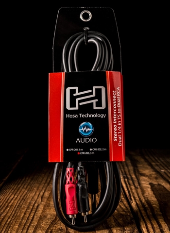 Hosa CPR-203 - 3m Dual 1/4" TS to Dual RCA Stereo Interconnect | NStuffmusic.com