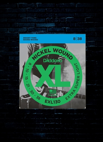 D'Addario EXL130 XL Nickel Wound Electric Strings - Extra Super Light (8-38)