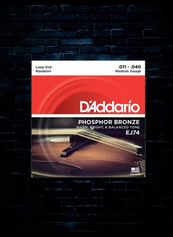 D'Addario EJ74 Phosphor Bronze Mandolin Strings - Medium (11-40)