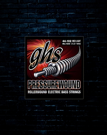 GHS Pressurewound Electric Bass Strings - Medium Light (44-102)