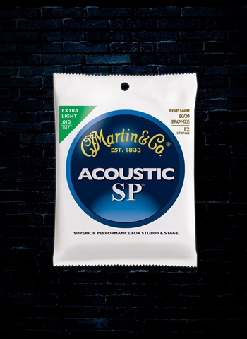 Martin MSP3600 80/20 Bronze SP Acoustic Strings - 12-String Extra Light (10-47)