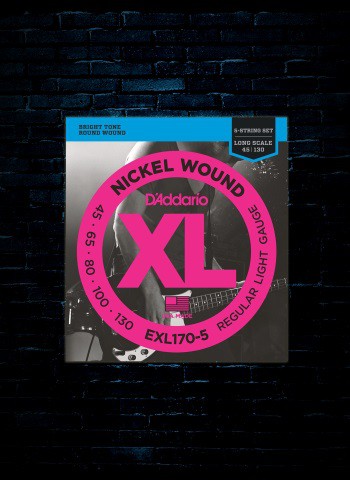 D'Addario EXL170-5 XL Nickel Wound Bass Strings - 5-String Light