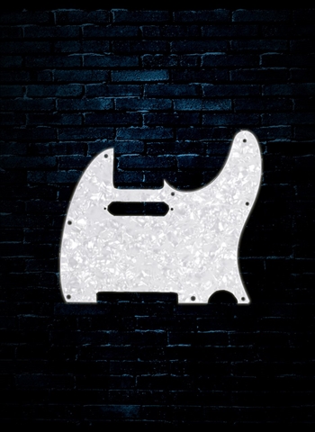 Fender 8-Hole Mount Multi-Ply Telecaster Pickguard - White Moto