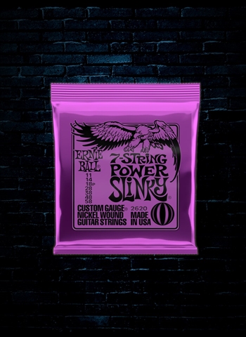 Ernie Ball 2620 Nickel Wound Electric Strings - 7-String Power Slinky (11-58)