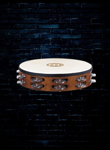 Meinl TAH2AB Goat Skin 2 Row Wood Tambourine - African Brown