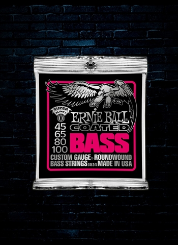 Ernie Ball 3834 Coated Electric Bass Strings - Super Slinky (45-100)