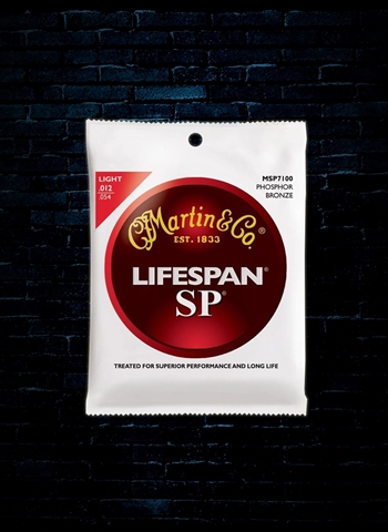 Martin MSP7100 SP Lifespan 92/8 Phosphor Bronze Acoustic Strings - Light (12-54)