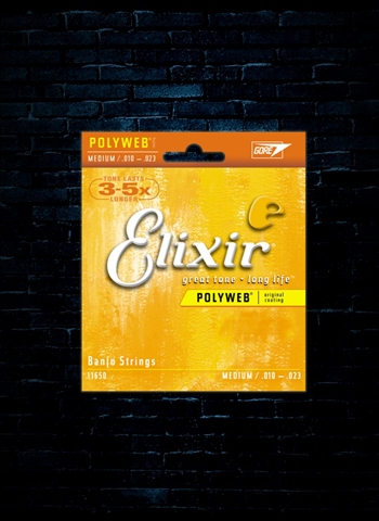 Elixir 11650 Polyweb Nickel Plated Steel Banjo Strings - Medium (10-23)